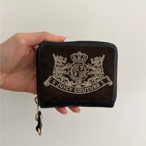 Juicy Couture Black and Brown Logo Wallet
